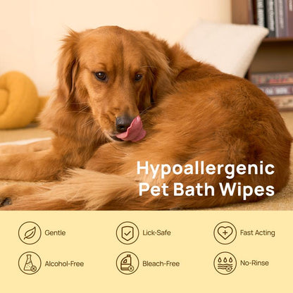 HICC PET Glove Wipes，Freshening Grooming Dog&Cat Disposable 20Pcs Pet Hair Removal Tool Satisfied Skin Care Outdoor No-Clean Hypoallergenic Facial Disposable No-Rinse Grooming Formulated for Petwipes Deodorizing Sticky Hair#Petlife