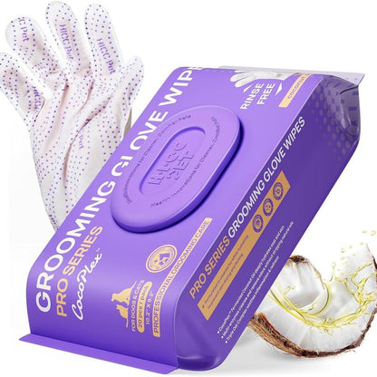HICC PET Glove Wipes，Freshening Grooming Dog&Cat Disposable 20Pcs Pet Hair Removal Tool Satisfied Skin Care Outdoor No-Clean Hypoallergenic Facial Disposable No-Rinse Grooming Formulated for Petwipes Deodorizing Sticky Hair#Petlife