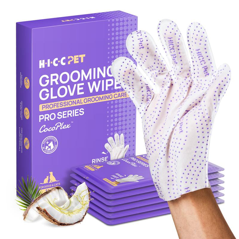 HICC PET Glove Wipes，Freshening Grooming Dog&Cat Disposable 20Pcs Pet Hair Removal Tool Satisfied Skin Care Outdoor No-Clean Hypoallergenic Facial Disposable No-Rinse Grooming Formulated for Petwipes Deodorizing Sticky Hair#Petlife